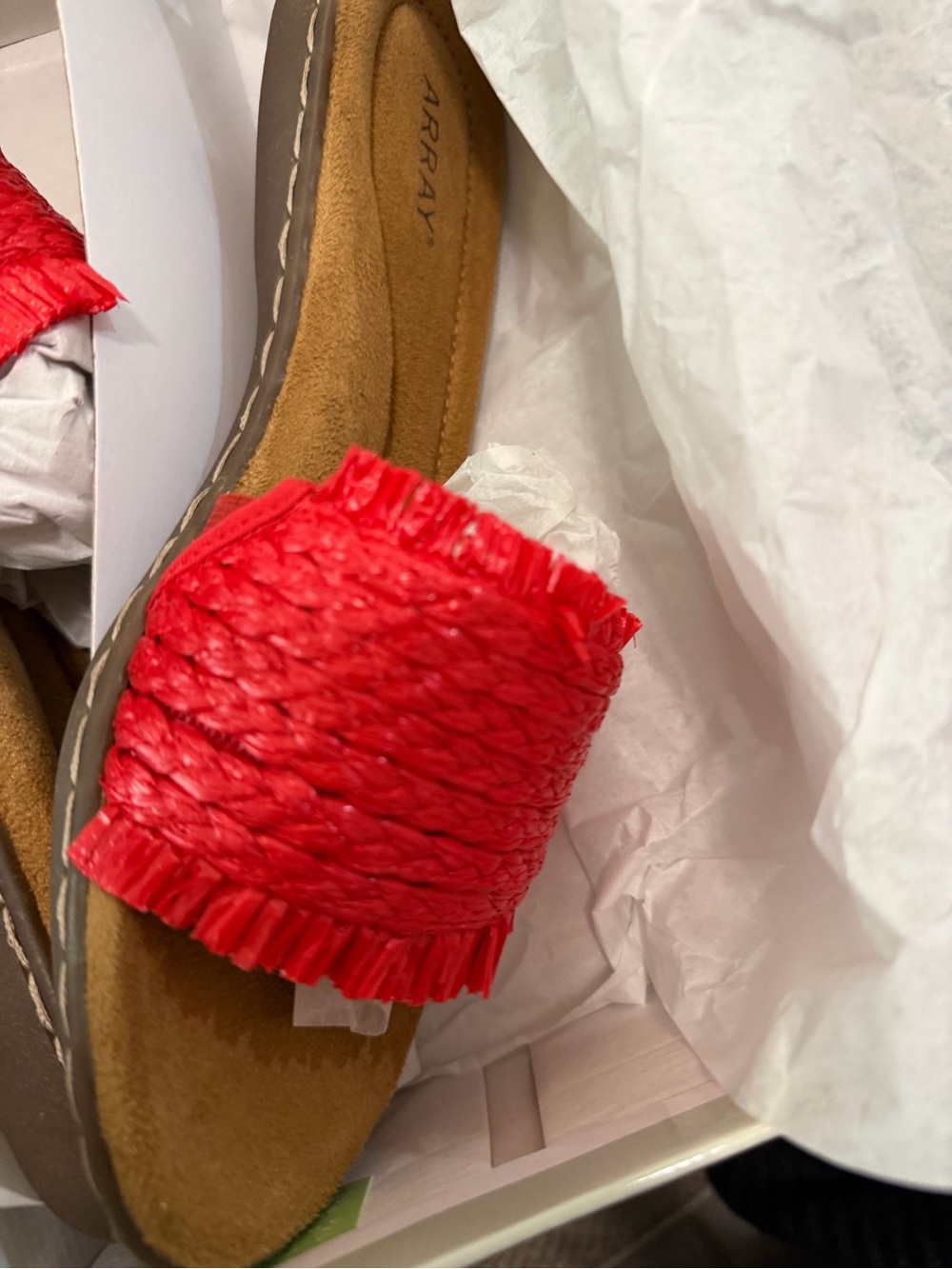 Array Red Braided Slide Sandal - Picture 1 of 5